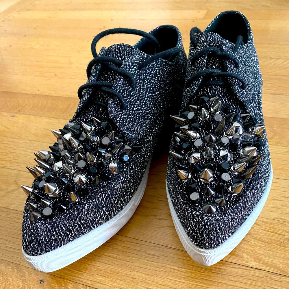 Jeffrey Campbell Fav Spike sparkly pointy toed creepers